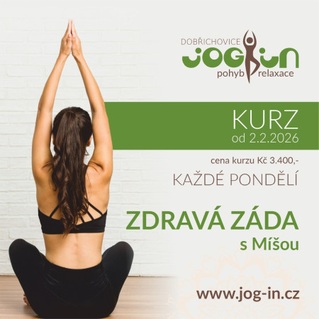 ZDRAVÁ ZÁDA kurz PONDĚLÍ od 16h a 17h